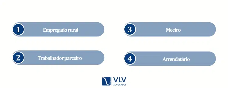 Quais são os 4 tipos de empregados rurais?