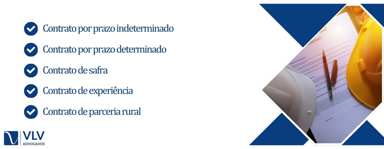 Quais tipos de contratos de trabalho rural?