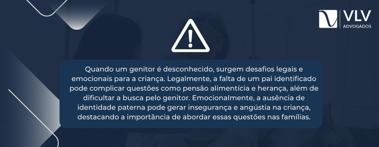 imagem explicativa - implicações quando o genitor é desconhecido