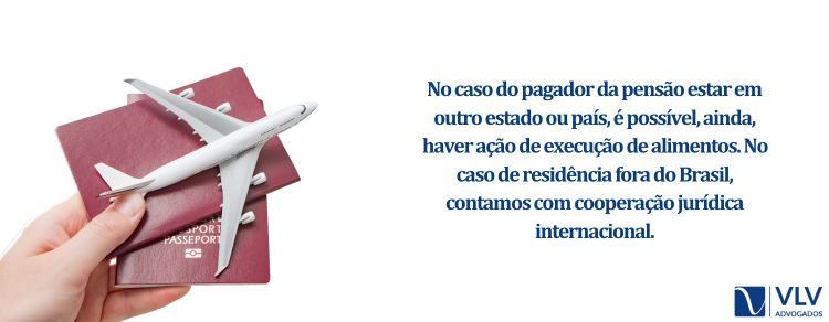 Como lidar com o não pagamento de pensão alimentícia se a pessoa responsável reside em outro estado ou país?