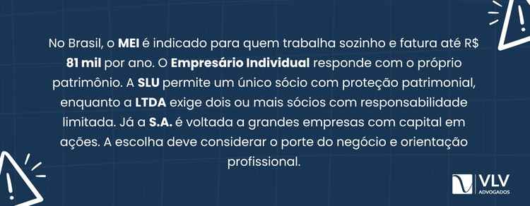 tipos de empresas no brasil