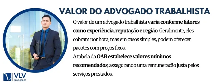 Quanto cobra o advogado trabalhista?