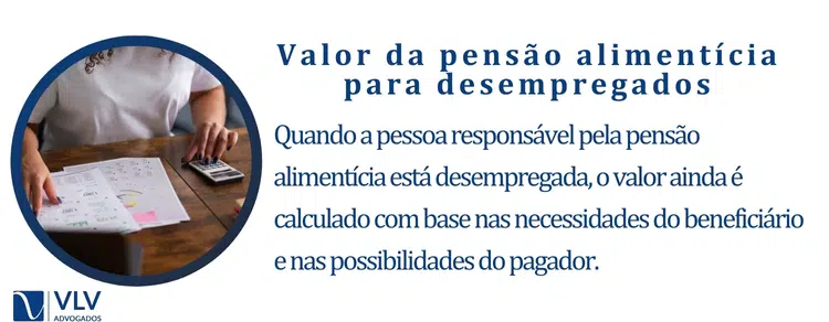 Valor da pensão alimentícia para desempregados