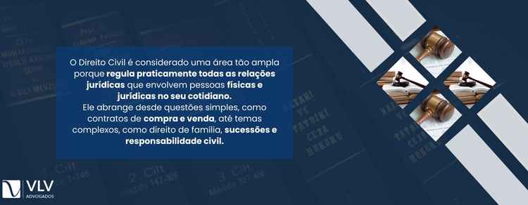 imagem explicativa sobre o que faz o Direito Civil uma área tão ampla do Direito.