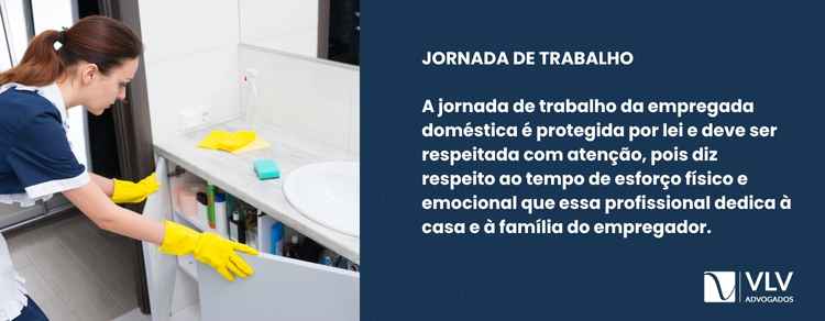 imagem explicativa sobre a jornada de trabalho da empregada doméstica. 