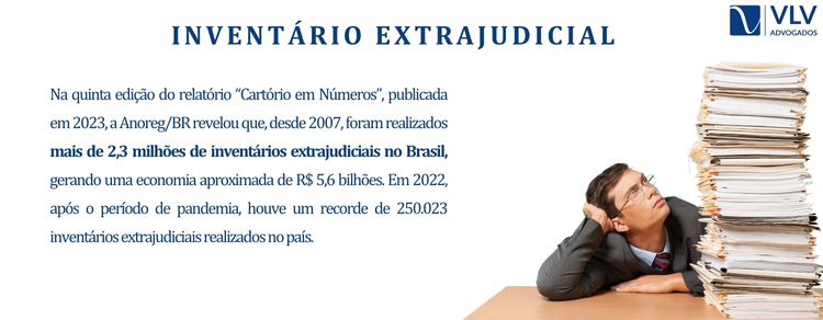 Crescimento do número de inventários extrajudiciais