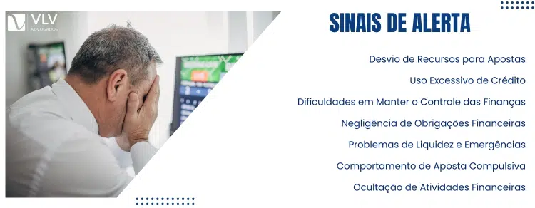 Quais são os sinais de alerta que indicam que um apostador pode estar enfrentando problemas financeiros devido às apostas online?