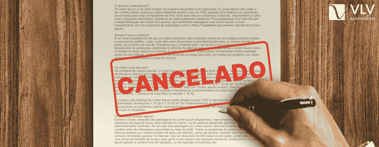 imagem representando distrato de contrato