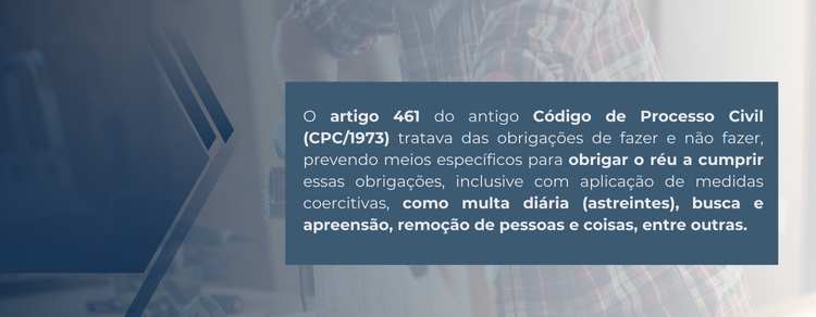 imagem explicativa sobre o que diz o artigo 461 do CPC. 