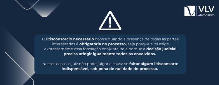 imagem explicativa sobre quais são os casos de litisconsórcio necessário.