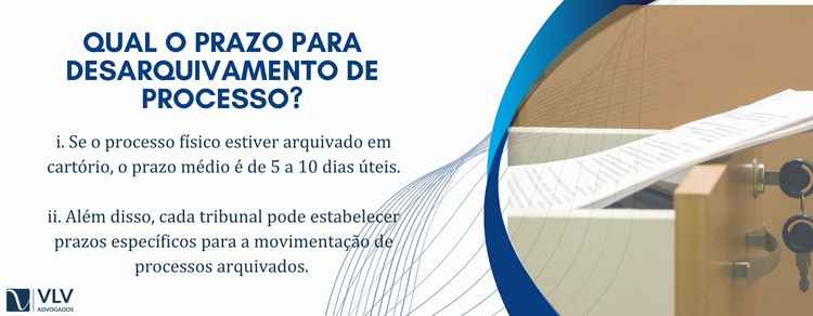 Desarquivamento de processo sendo feito.