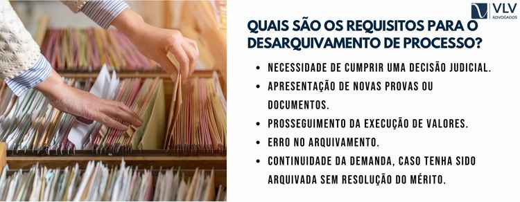 Pessoa fazendo desarquivamento de processo.