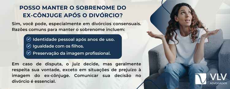 Divórcio sem mudar sobrenome