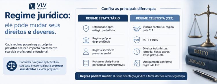 regime juridico diferenca entre estatutario e clt