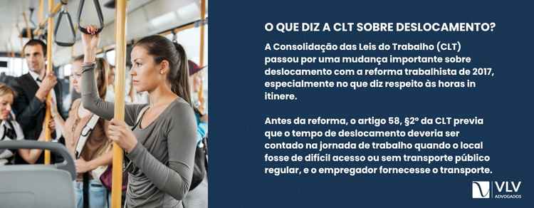 imagem explicativa sobre o que diz a CLT sobre deslocamento. 