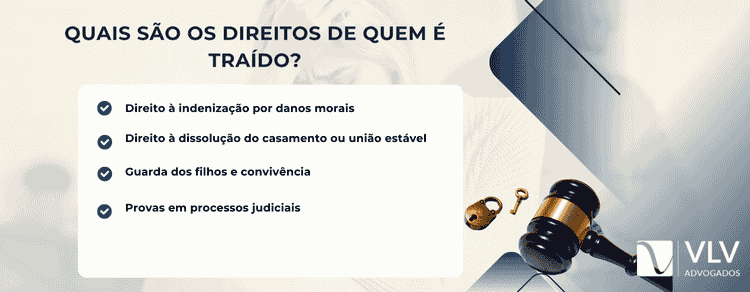 imagem explicativa sobre quais são os direitos de quem é traído.