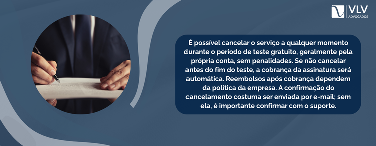 imagem explicativa - cancelamento do plano após teste gratuito