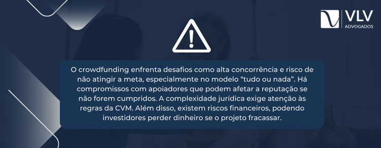 imagem explicativa - riscos e desafios do crowdfunding