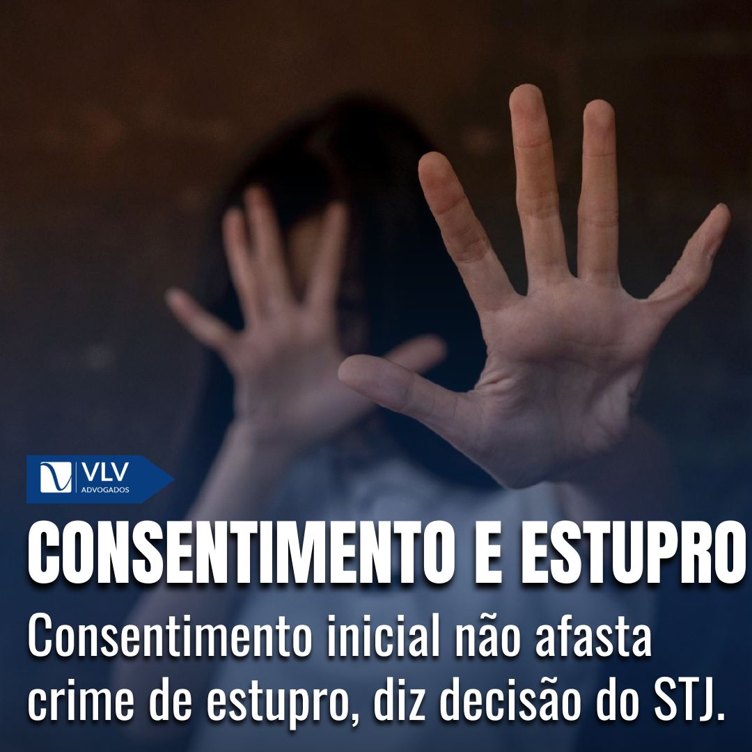 Consentimento Inicial Não Afasta Crime de Estupro: mulher fazendo sinal de pare com as mãos