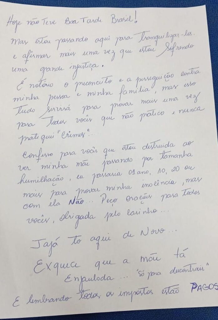 Deolane Escreve Carta Após Sua Prisão