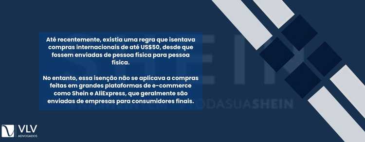 imagem explicativa sobre qual o valor máximo para não ser taxado na Shein.