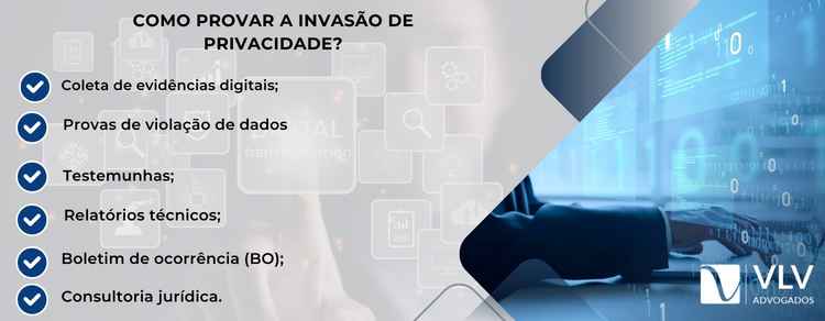 imagem explicativa sobre como provar a invasão de privacidade.