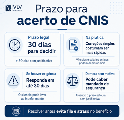 Acerto de CNIS: como corrigir erros no seu extrato do INSS 2 informativo sobre quanto tempo o INSS demora para fazer o acerto de CNIS