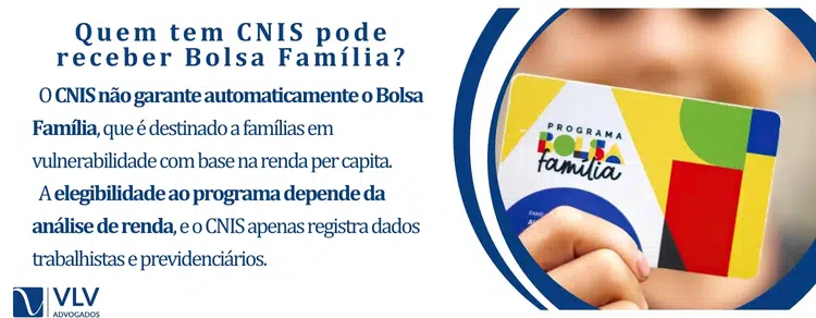 Quem tem CNIS pode receber Bolsa Família?