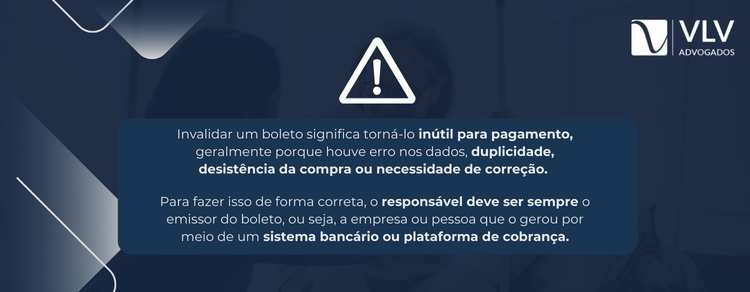 imagem explicativa sobre como invalidar um boleto. 