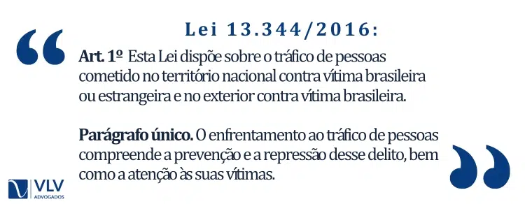 Lei 13.3442016 Tráfico humano