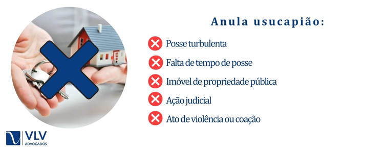 Coisas que anulam usucapião: