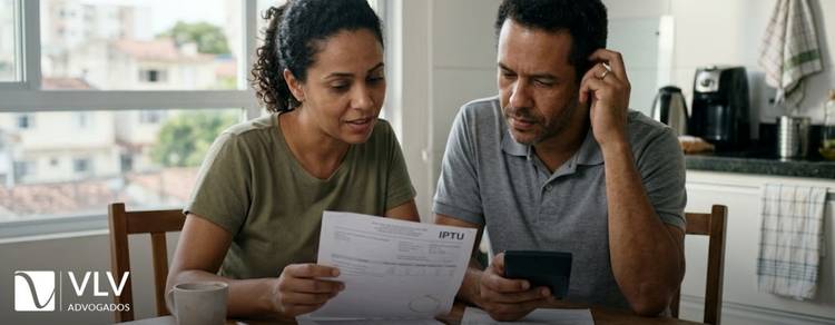 Esclareça 10 dúvidas sobre IPTU! Clique aqui e confira! 1 casal esclarecendo dúvidas sobre IPTU