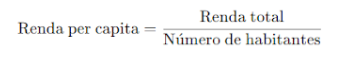 Fórmula renda per capta