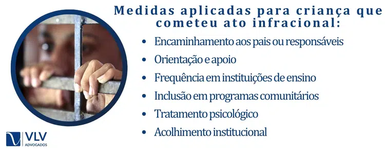 Medidas aplicadas para criança que cometeu ato infracional