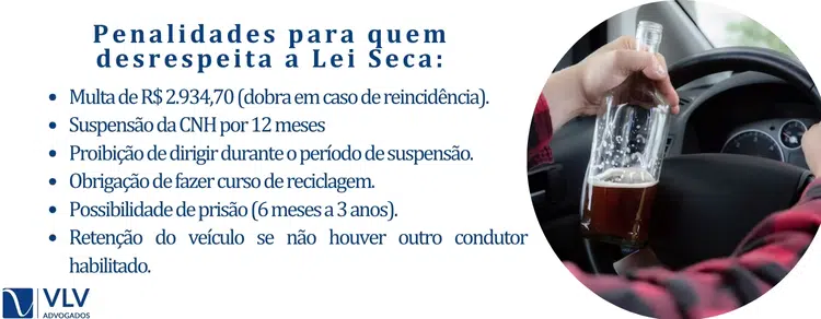 Quais são as penalidades para quem desrespeita a Lei Seca?