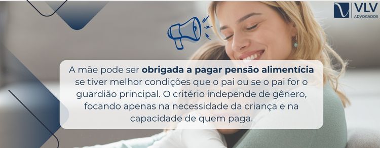 imagem falando da obrigação da mulher pagar pensão alimentícia