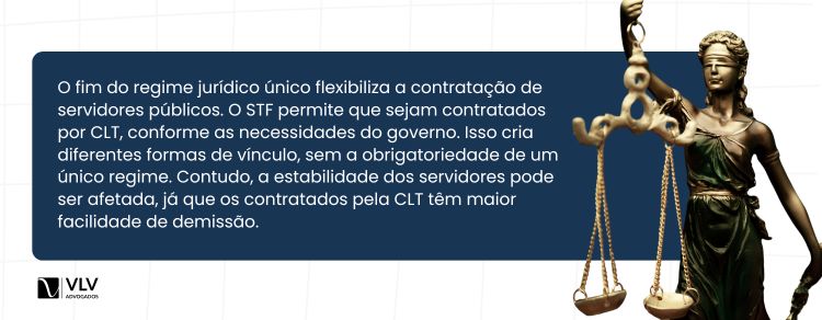 imagem explicativa - o fim do regime flexibiliza a contratação de servidores públicos