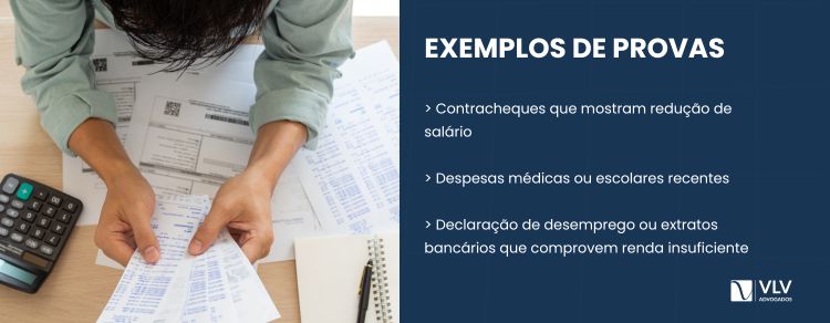 imagem explicativa - contracheques, despesas e declaração de desemprego são alguns exemplos