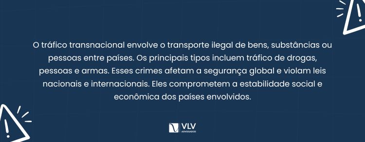 imagem explicativa - o tráfico ilegal de drogas, pessoas e armas, afeta a segurança global