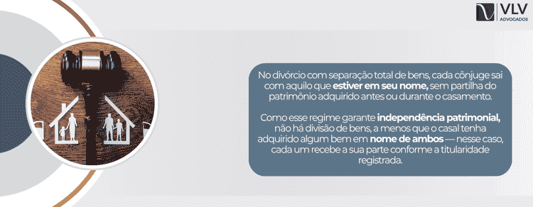 imagem explicativa sobre como funciona o divórcio na separação total de bens.