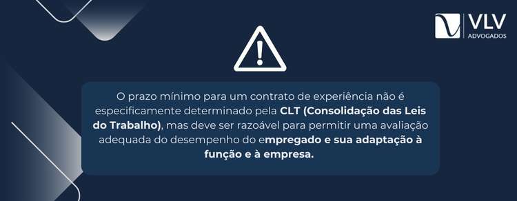 imagem explicativa sobre qual é o prazo mínimo para um contrato de experiência.