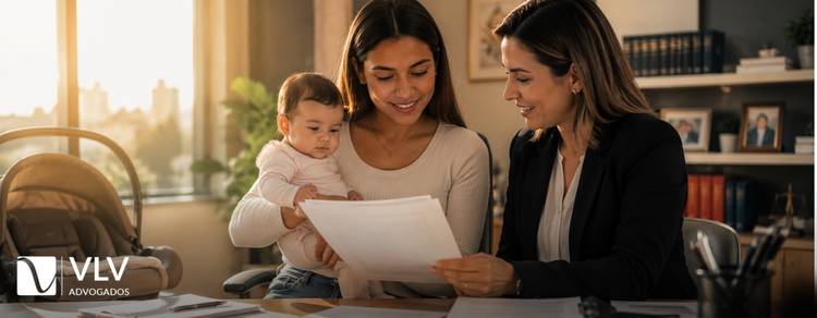 Direitos das mães adolescentes: o guia completo de proteção legal 4 Garota consultando direitos das mães adolescentes com advogado
