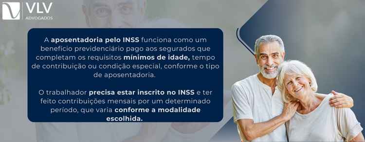 imagem explicativa sobre como funciona a aposentadoria pelo INSS.
