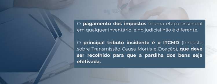 imagem explicativa - pagamento de impostos do inventário. 