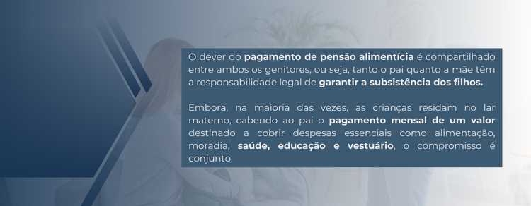 imagem explicativa sobre de quem é o dever do pagamento de pensão alimentícia. 