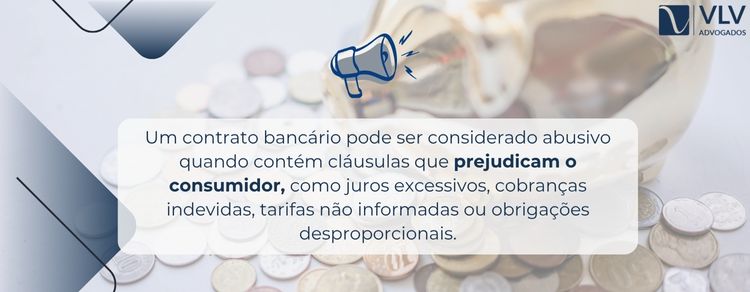 imagem explicando contratos bancários abusivos