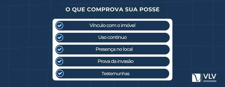 8 dúvidas sobre manutenção de posse! Confira! 2 imagem explicando o que comprova a posse na manutenção de posse