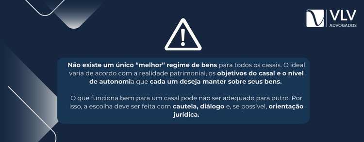 imagem explicativa sobre qual é o melhor regime de bens. 