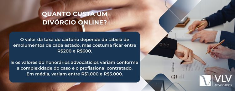 Imagem explicando quanto custa um processo de divórcio