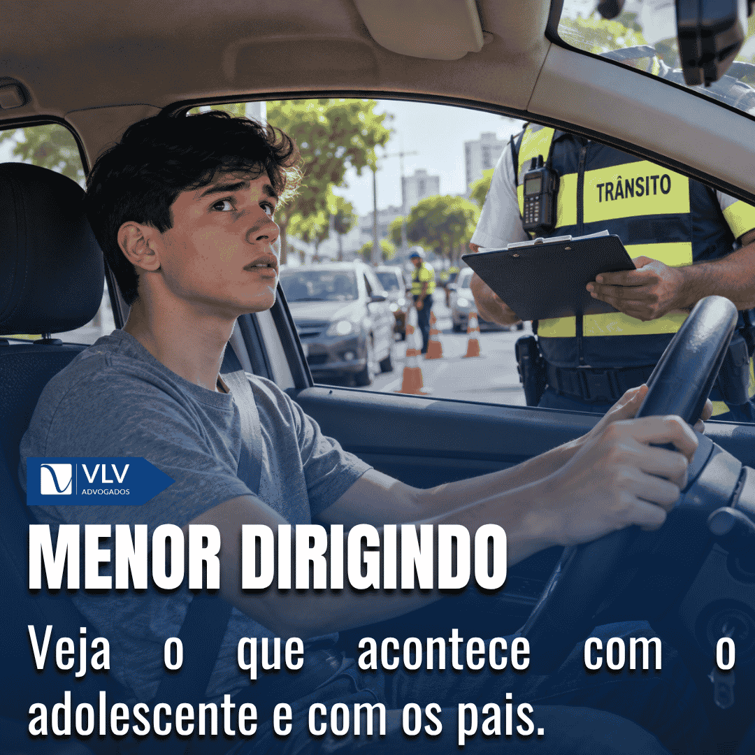 imagem representando menor dirigindo